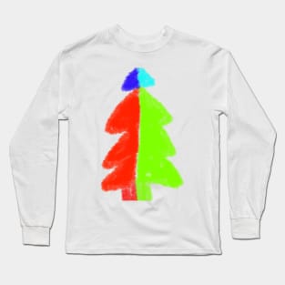 red green christmas tree file Long Sleeve T-Shirt